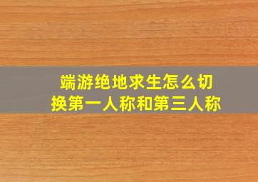 端游绝地求生怎么切换第一人称和第三人称