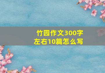 竹园作文300字左右10篇怎么写