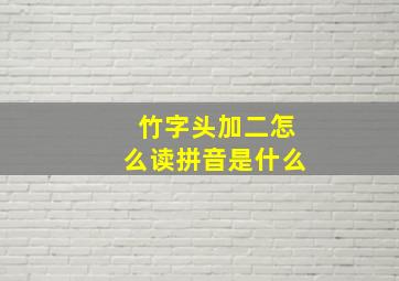 竹字头加二怎么读拼音是什么