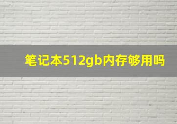 笔记本512gb内存够用吗