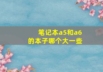 笔记本a5和a6的本子哪个大一些