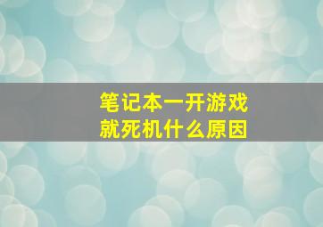 笔记本一开游戏就死机什么原因