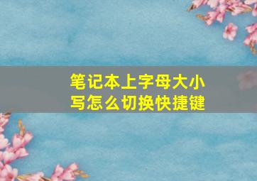 笔记本上字母大小写怎么切换快捷键