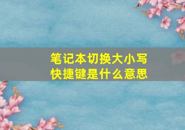 笔记本切换大小写快捷键是什么意思