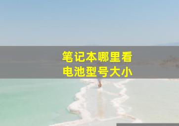 笔记本哪里看电池型号大小