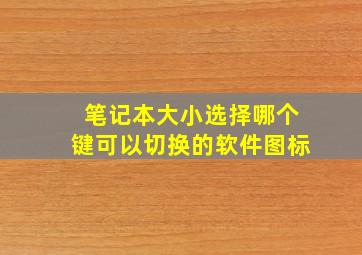 笔记本大小选择哪个键可以切换的软件图标