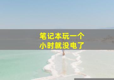 笔记本玩一个小时就没电了