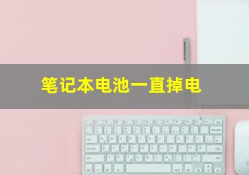 笔记本电池一直掉电