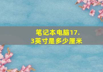 笔记本电脑17.3英寸是多少厘米