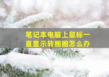 笔记本电脑上鼠标一直显示转圈圈怎么办