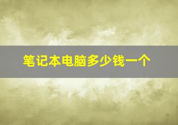 笔记本电脑多少钱一个