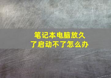 笔记本电脑放久了启动不了怎么办