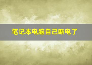 笔记本电脑自己断电了