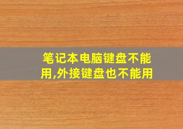 笔记本电脑键盘不能用,外接键盘也不能用