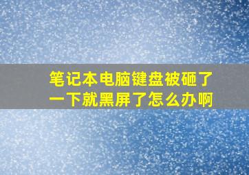 笔记本电脑键盘被砸了一下就黑屏了怎么办啊