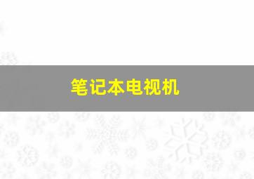 笔记本电视机