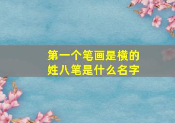 第一个笔画是横的姓八笔是什么名字