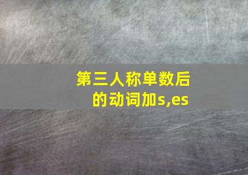 第三人称单数后的动词加s,es