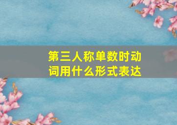 第三人称单数时动词用什么形式表达