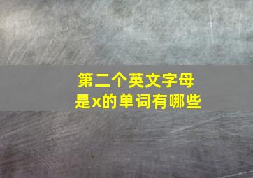 第二个英文字母是x的单词有哪些