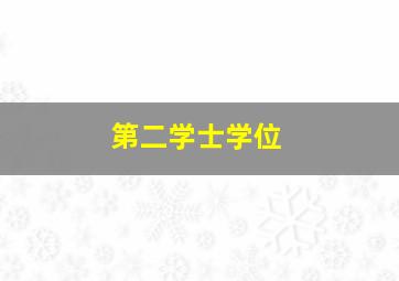 第二学士学位