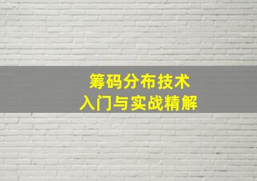 筹码分布技术入门与实战精解