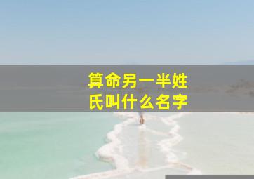 算命另一半姓氏叫什么名字