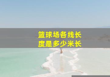 篮球场各线长度是多少米长