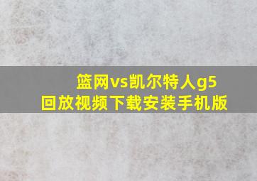 篮网vs凯尔特人g5回放视频下载安装手机版