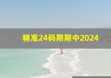 精准24码期期中2024