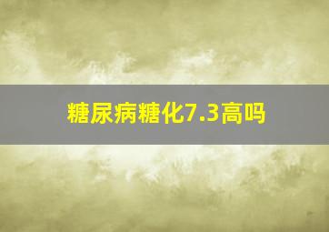 糖尿病糖化7.3高吗