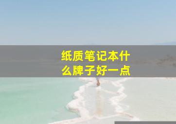 纸质笔记本什么牌子好一点