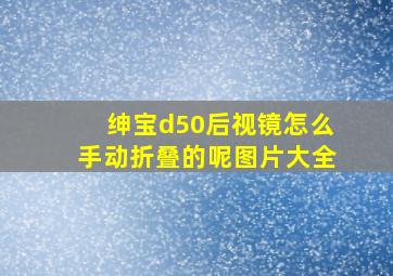 绅宝d50后视镜怎么手动折叠的呢图片大全