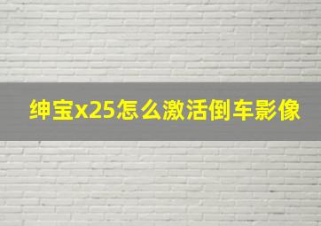 绅宝x25怎么激活倒车影像