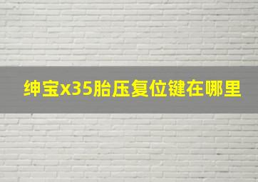 绅宝x35胎压复位键在哪里