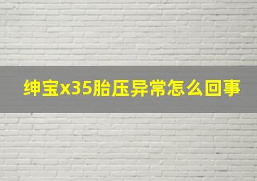 绅宝x35胎压异常怎么回事