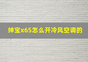 绅宝x65怎么开冷风空调的