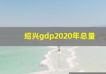 绍兴gdp2020年总量