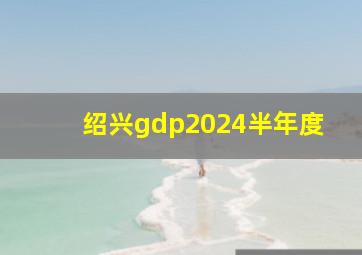 绍兴gdp2024半年度