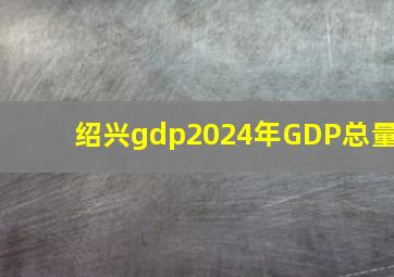 绍兴gdp2024年GDP总量