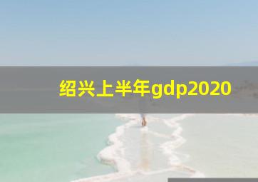 绍兴上半年gdp2020