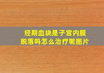 经期血块是子宫内膜脱落吗怎么治疗呢图片