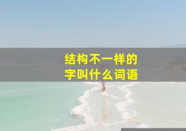 结构不一样的字叫什么词语