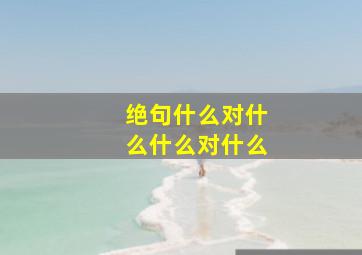 绝句什么对什么什么对什么