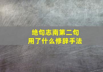 绝句志南第二句用了什么修辞手法