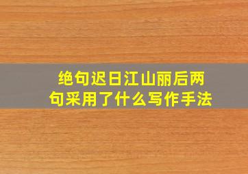 绝句迟日江山丽后两句采用了什么写作手法