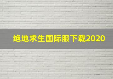 绝地求生国际服下载2020