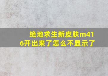 绝地求生新皮肤m416开出来了怎么不显示了