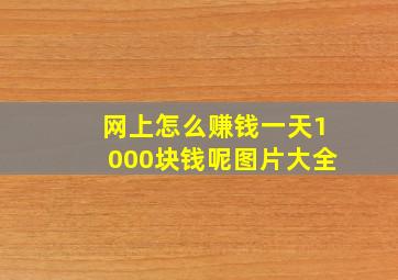 网上怎么赚钱一天1000块钱呢图片大全