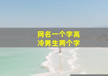 网名一个字高冷男生两个字